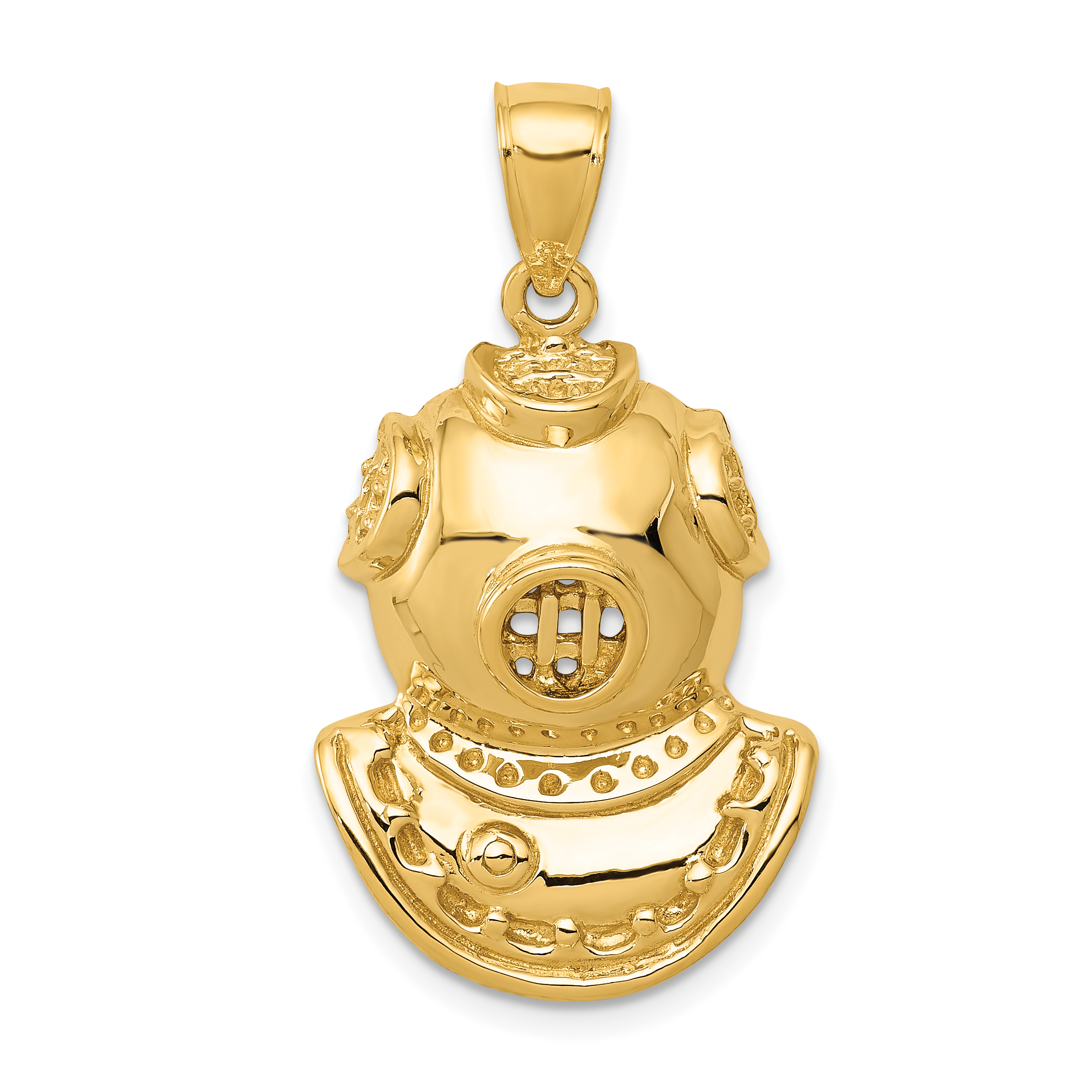 14K Divers Helmet Pendant (D4147)