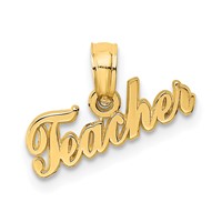 14K Yellow Gold Teacher Charm view 1