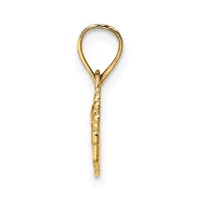 14K Yellow Gold Special Teacher Charm with Flower view 2