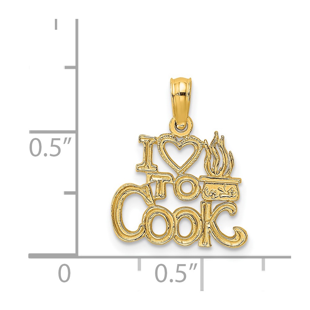 14K I HEART TO COOK Charm (D4182)