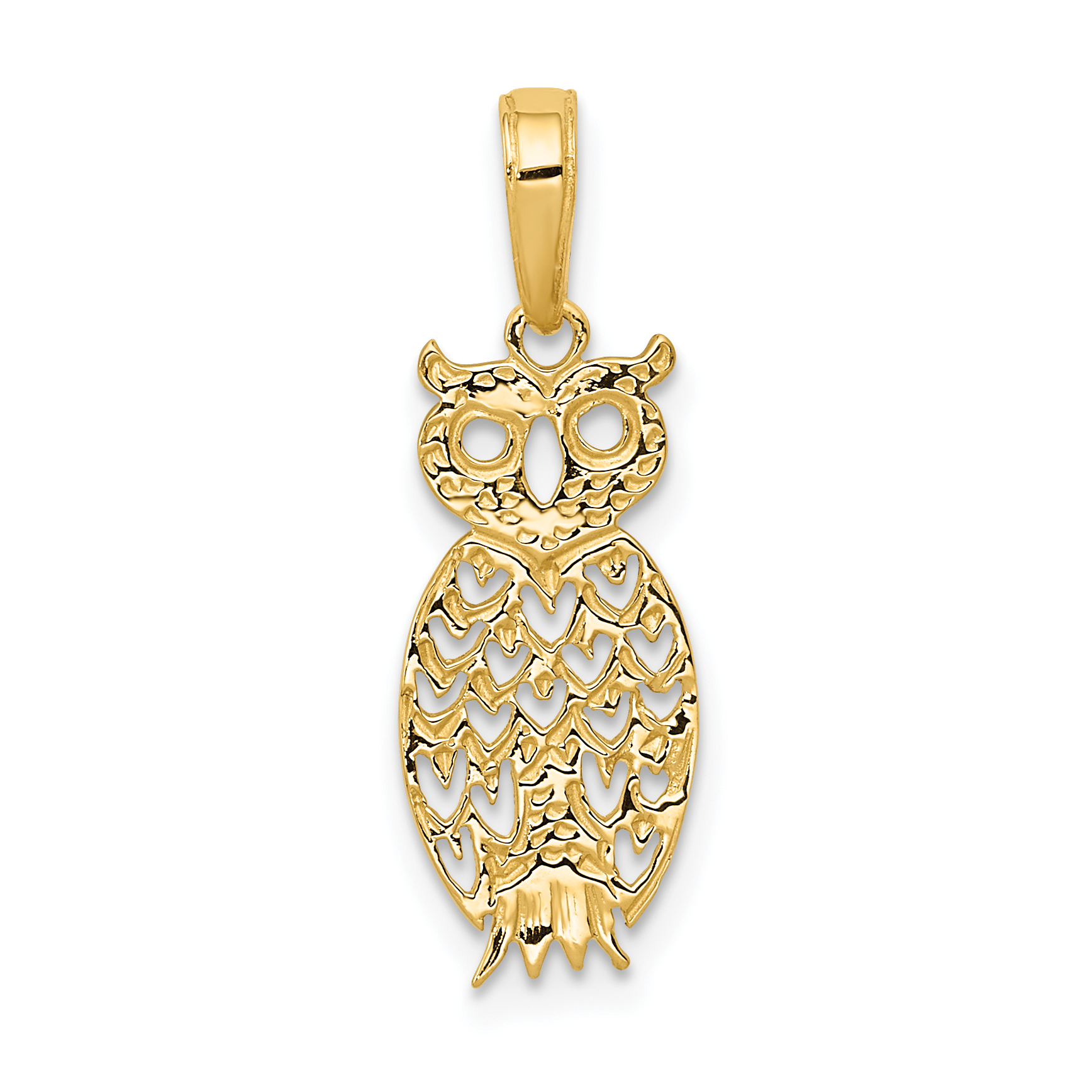 14K Owl Pendant (D4199)