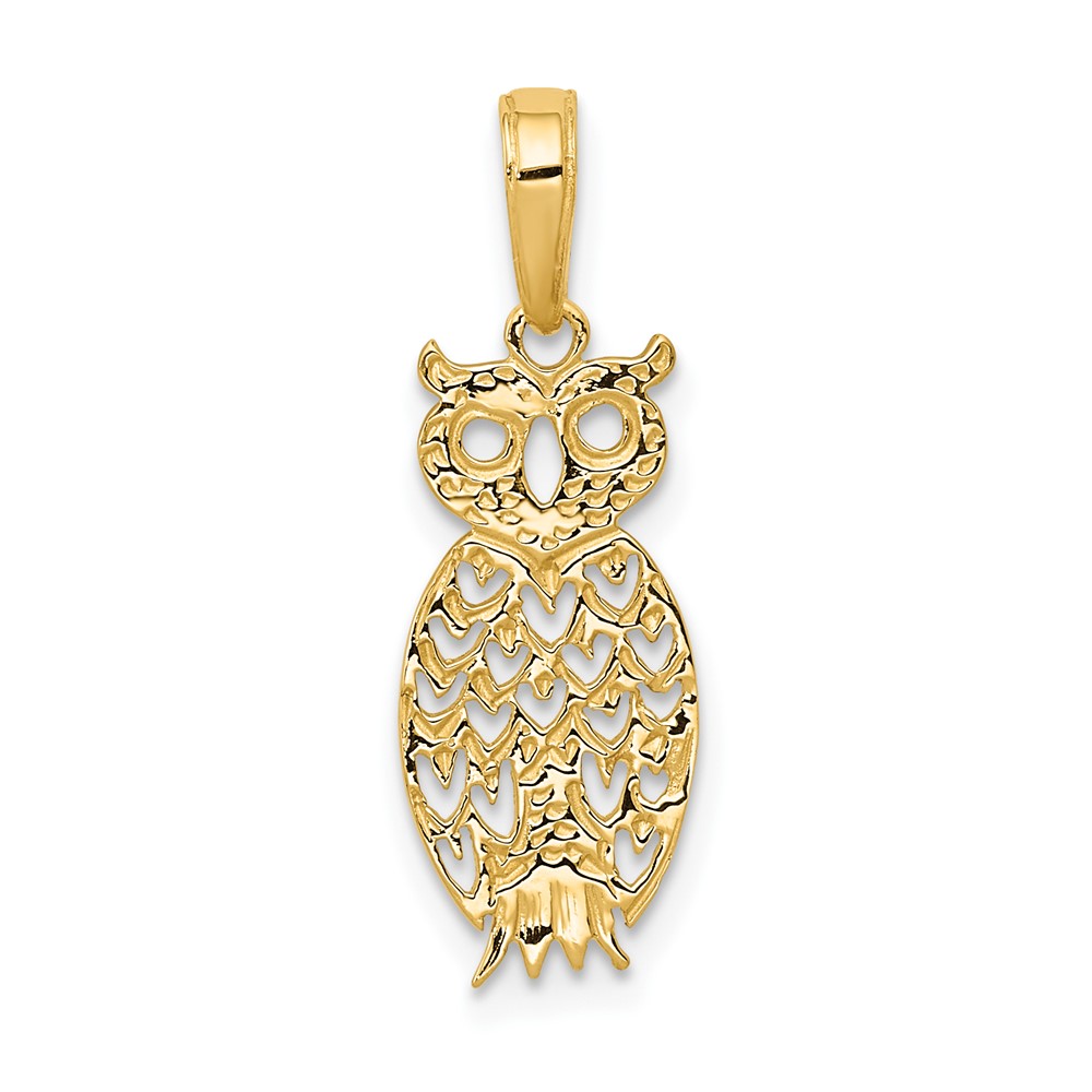 14K Owl Pendant (D4199)