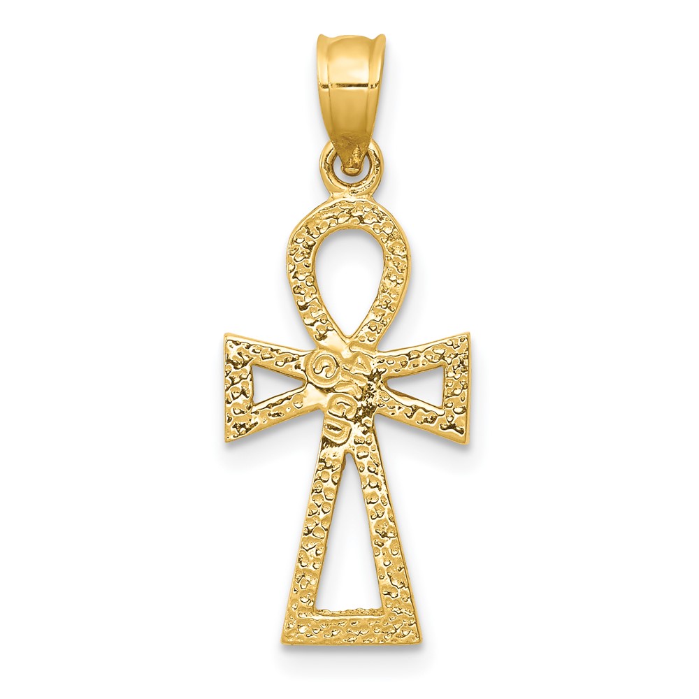 14k Ankh Cross Charm (D42)