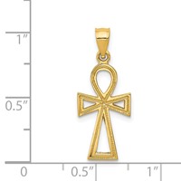 14K Yellow Gold Ankh Cross Charm view 3