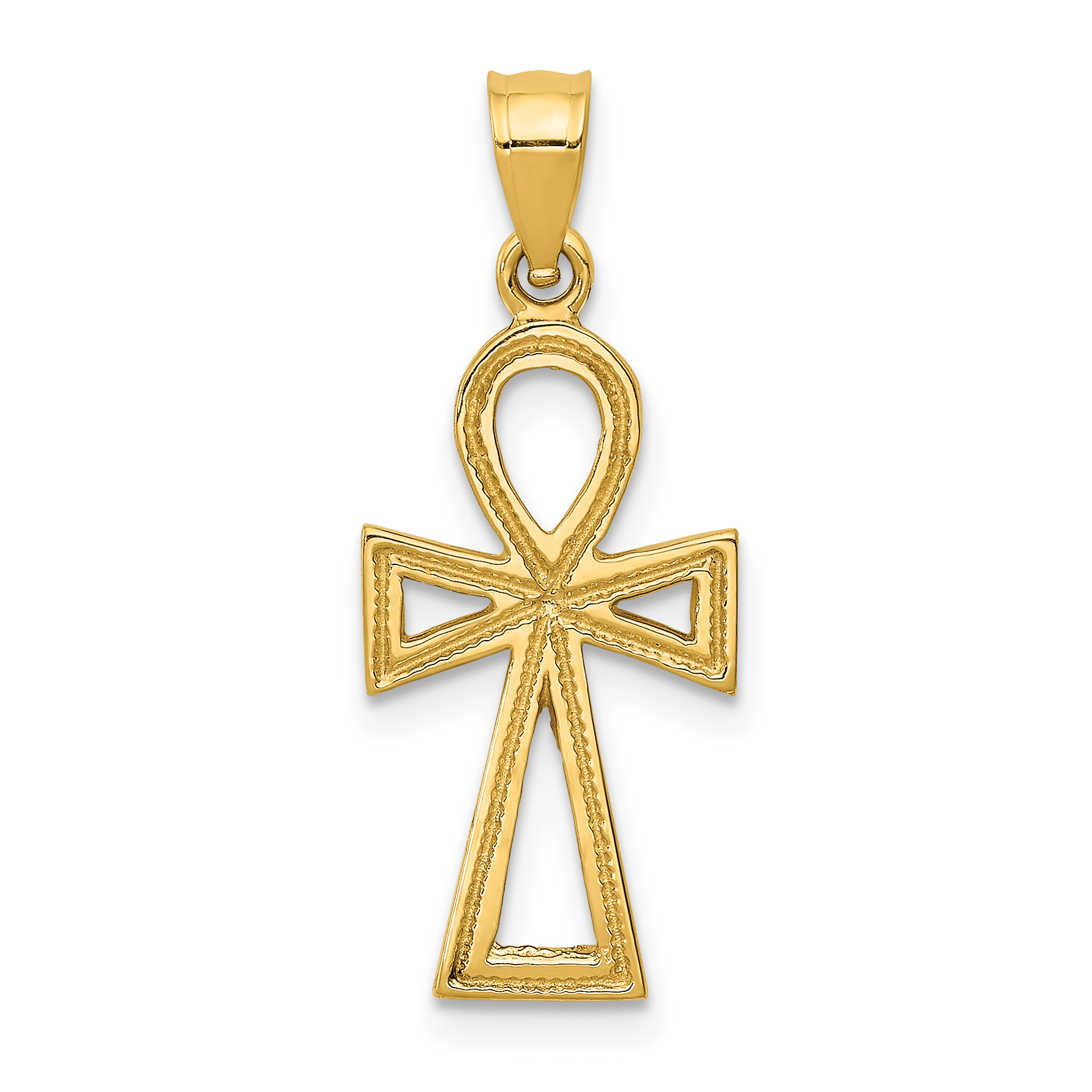 14k Ankh Cross Charm (D42)