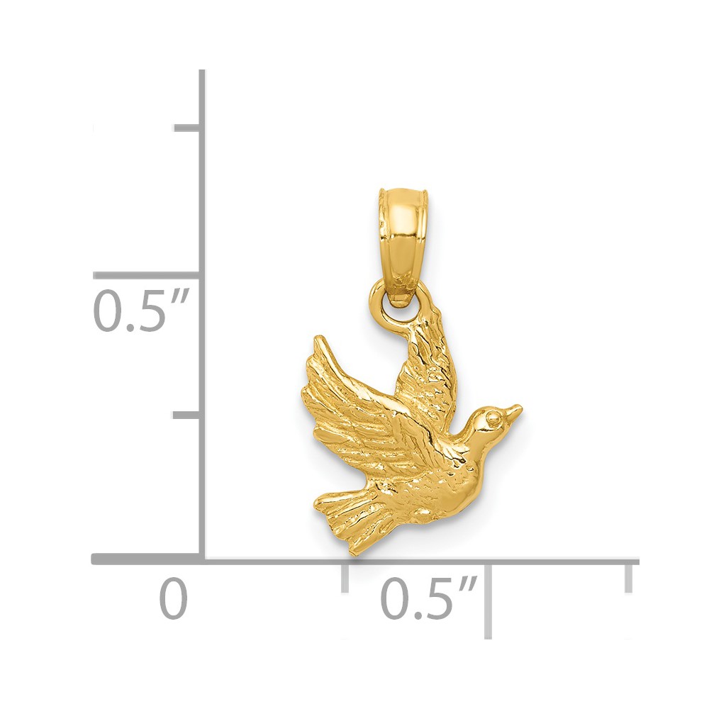14K Flying Dove Pendant (D4210)