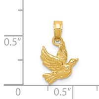 14K Flying Dove Pendant view 3