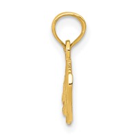 14K Textured Alligator Pendant view 2