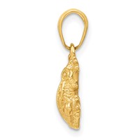 14K Yellow Gold 2-D Frog Pendant view 2