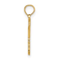 14K Yellow Gold Rooster Pendant view 2