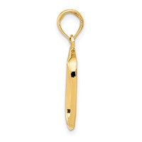 14K Yellow Gold Dog Bowl Pendant view 2