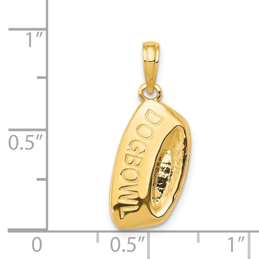 14K Dog Bowl Pendant (D4228)