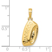 14K Yellow Gold Dog Bowl Pendant view 3