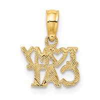 14K Yellow Gold I Heart MY Cat Charm view 3