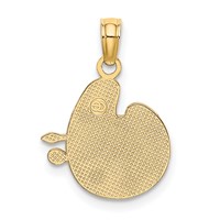 14K Yellow Gold Artists Paint Palette and Brushes Charm view 4