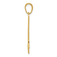 14K Yellow Gold Trombone Pendant view 2