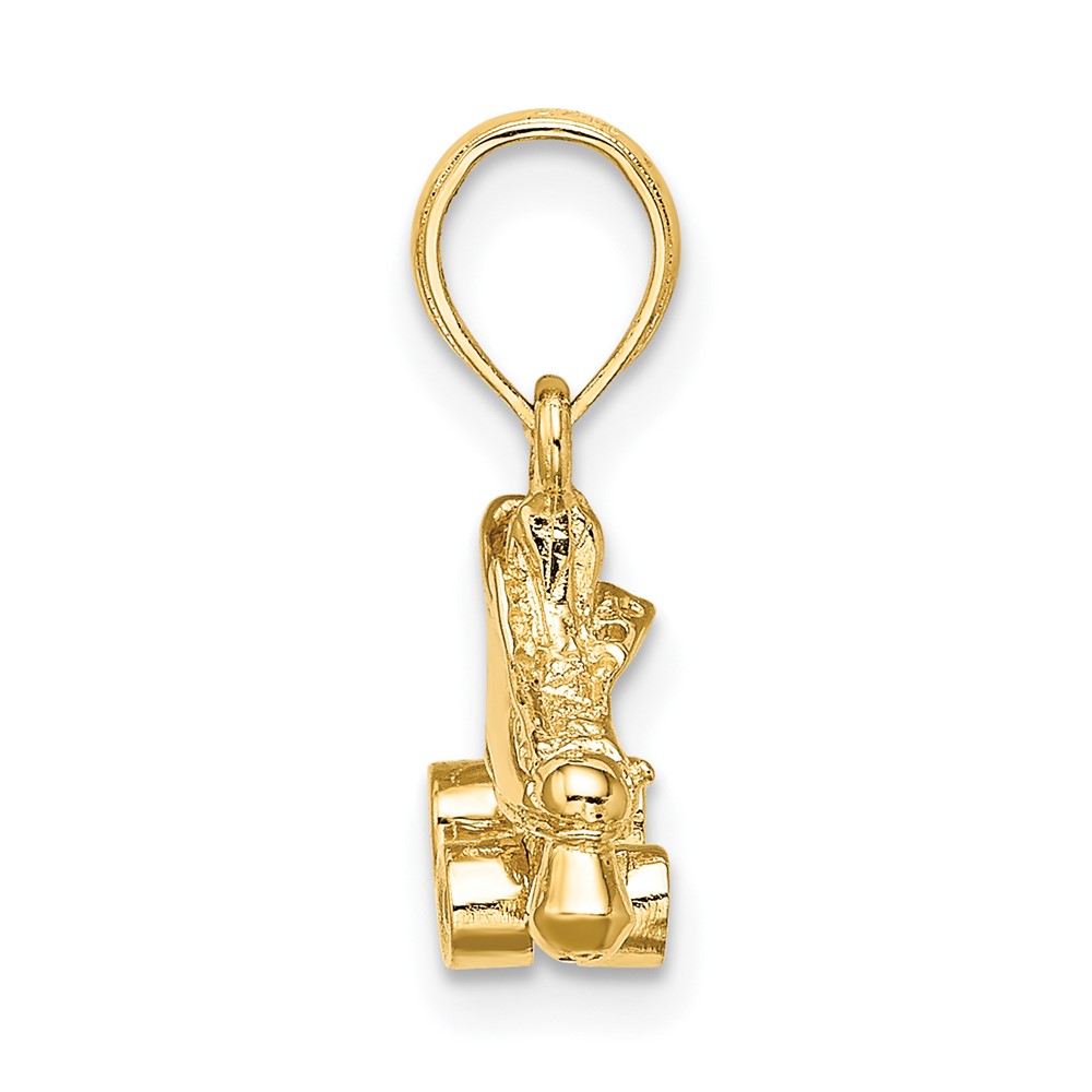 14K 3-D Roller Skate Charm (D4267)