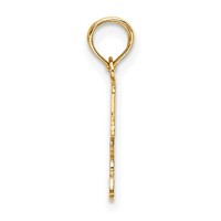 14K Yellow Gold I Heart Charm with Roller Skate view 2