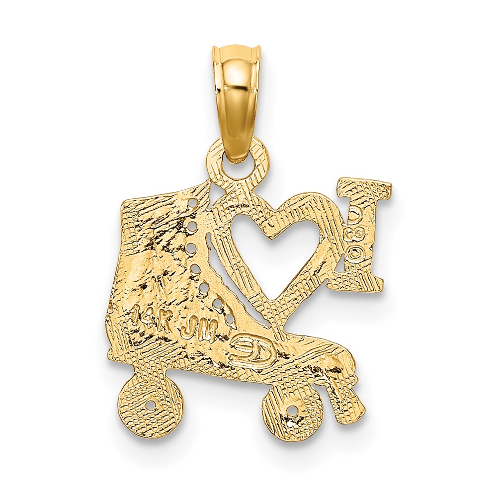 14K I HEART w/Roller Skate Charm (D4268)