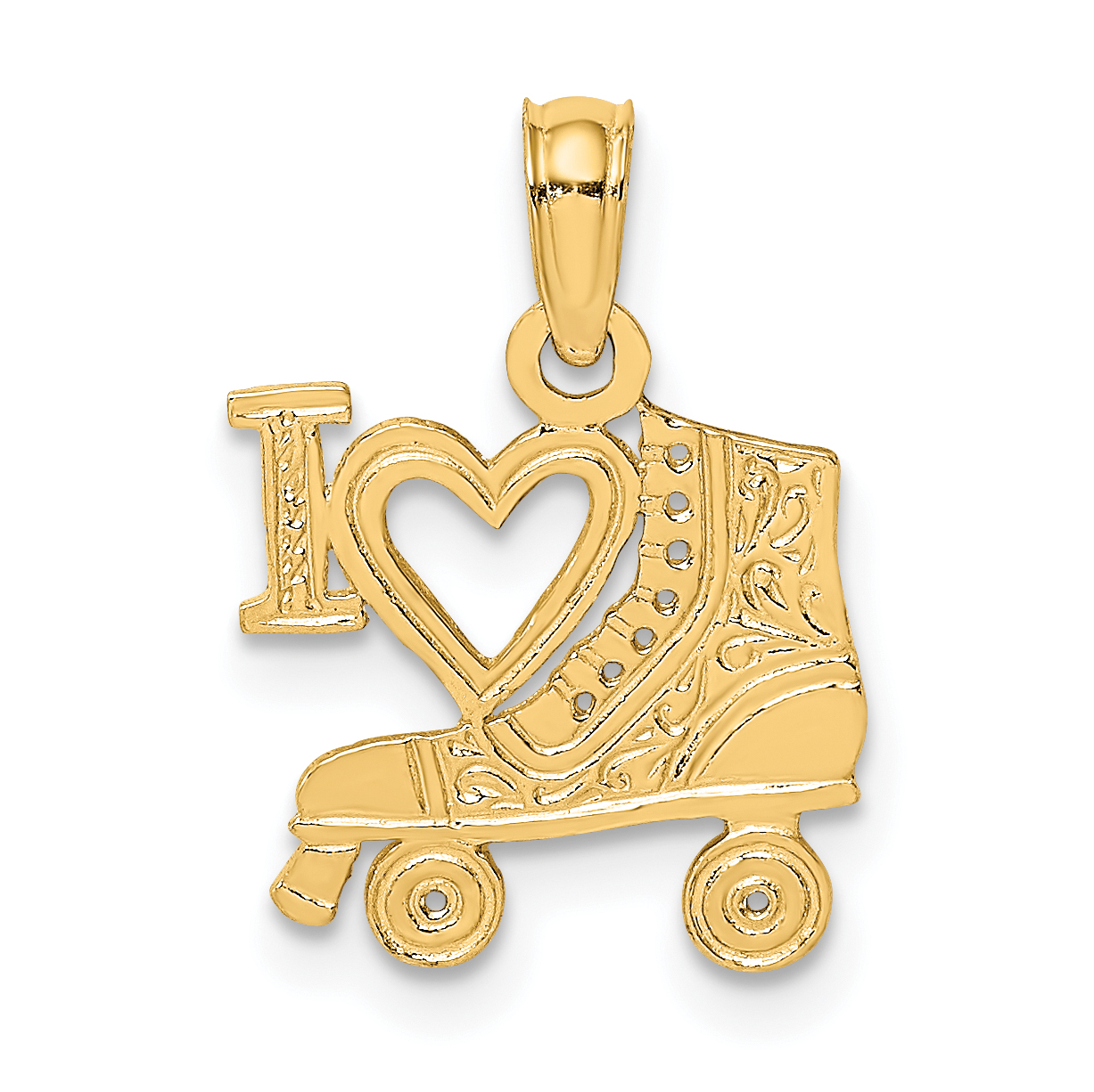 14K I HEART w/Roller Skate Charm (D4268)