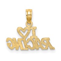 14K I Heart Racing Charm view 4