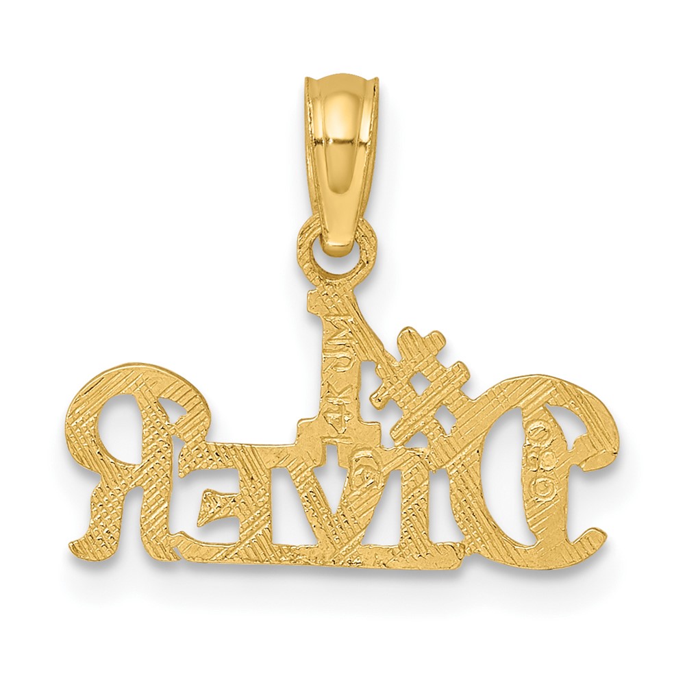 14K #1 DIVER Charm (D4270)