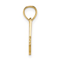 14K Yellow Gold I Heart Hockey Charm view 2