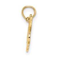 14K Yellow Gold Hockey Mom Charm view 2