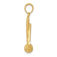 14K 3-D Golf Clubs and Ball Pendant view 2