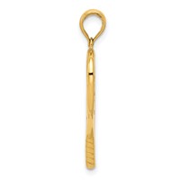14K Yellow Gold 3-D Racquetball Pendant view 2