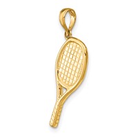 14K Yellow Gold 3-D Racquetball Pendant view 4