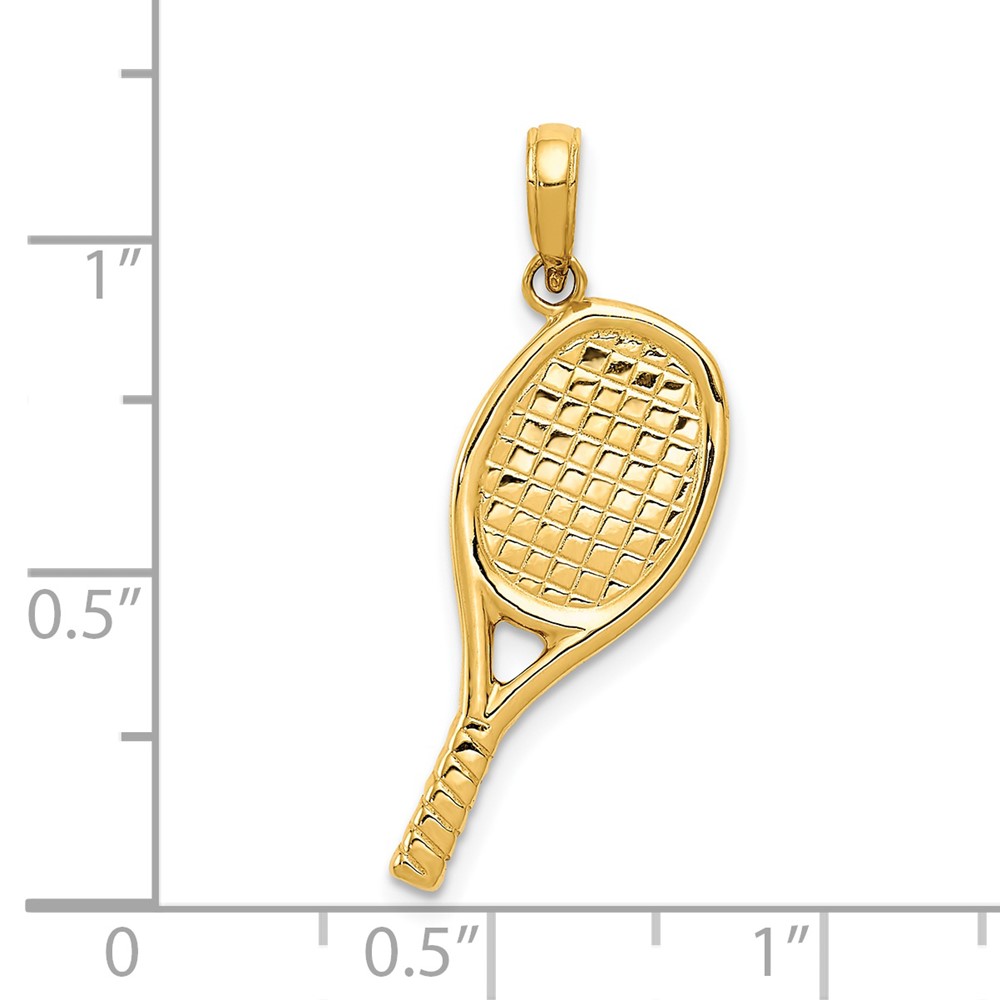 14K 3-D Racquetball Pendant (D4285)