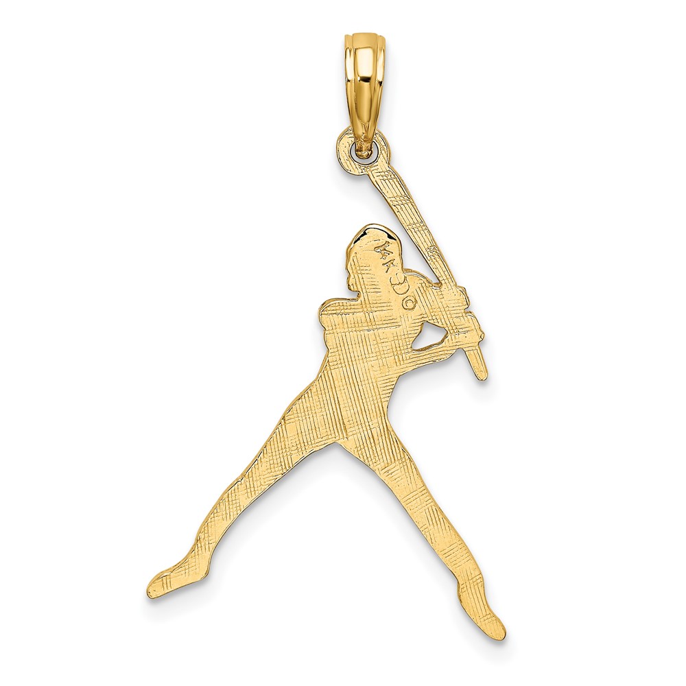 14K Baseball Batter Charm (D4288)