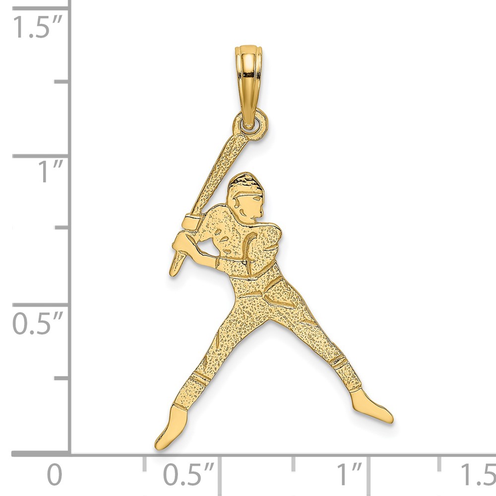 14K Baseball Batter Charm (D4288)