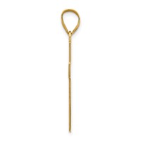 14K Yellow Gold Medium Satin Cross Pendant view 2