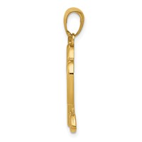 14K Polished Heart Key and Lock Charm view 2