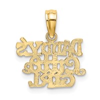 14K Yellow Gold Polished Daddys Little Girl Charm view 4