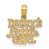 14K Yellow Gold Polished Daddys Little Girl Charm view 1