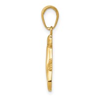 14K Yellow Gold Polished Gecko Pendant view 2