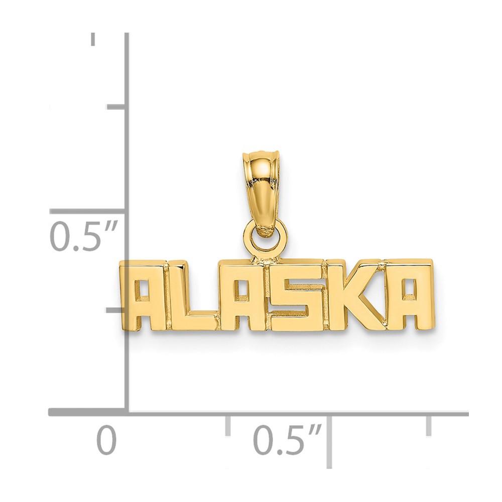 14k Polished ALASKA Charm (D4408)