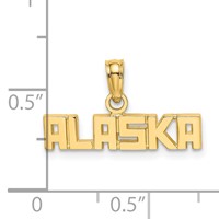 14K Yellow Gold Polished Alaska Charm view 3