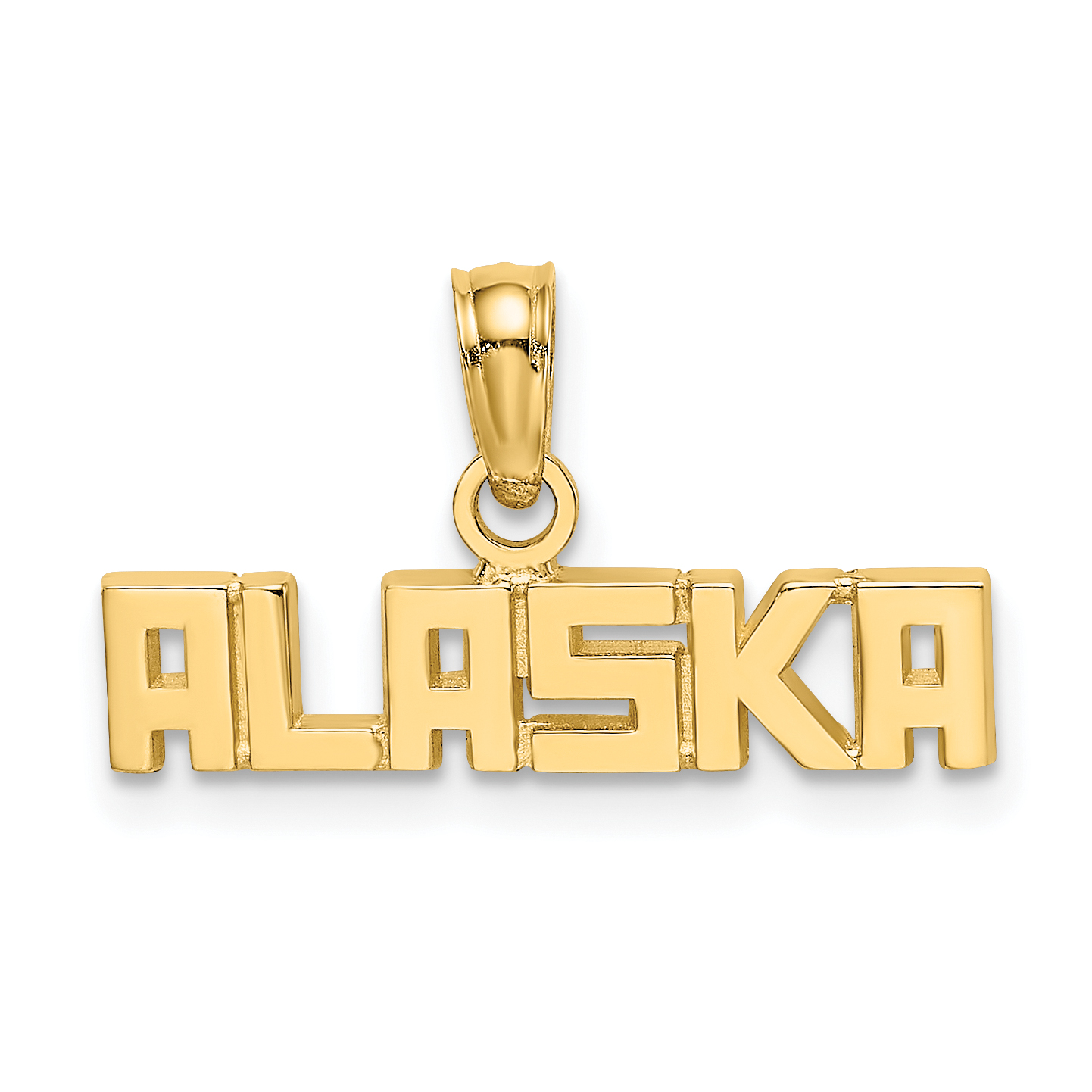 14k Polished ALASKA Charm (D4408)