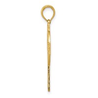 14K Yellow Gold Polished Celtic Cross Pendant view 2