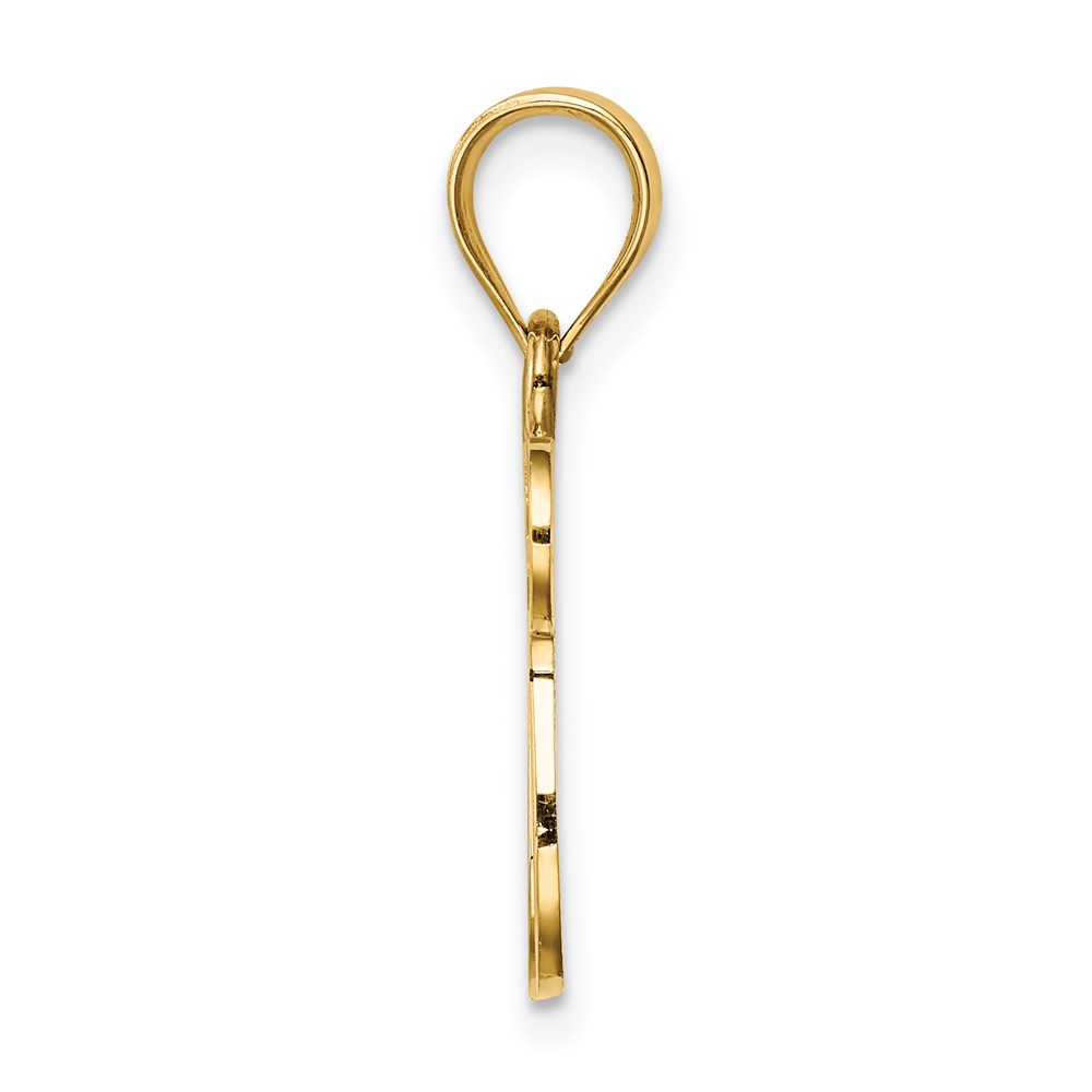 14K Polished Chai Pendant (D4552)