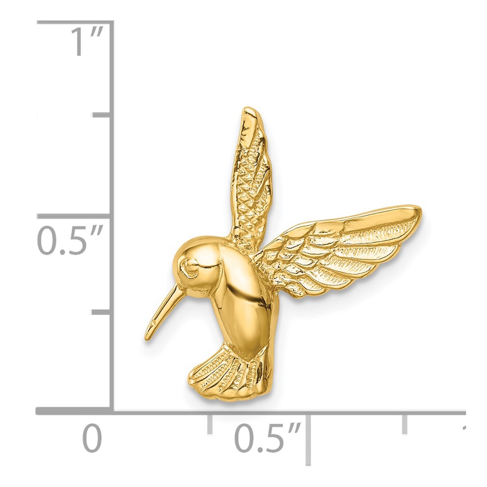 14K Polished Hummingbird Chain Slide (D4588)