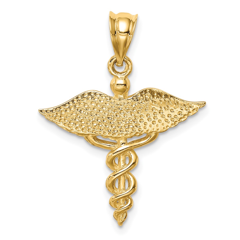 14K Polished 3-D Medical Pendant (D4618)
