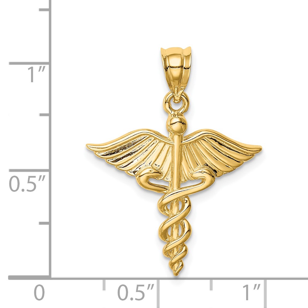 14K Polished 3-D Medical Pendant (D4618)