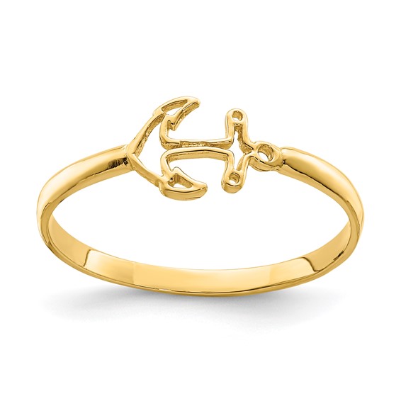 Gold Polished Anchor Rings