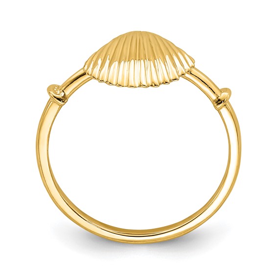 14K Polished Shell Ring