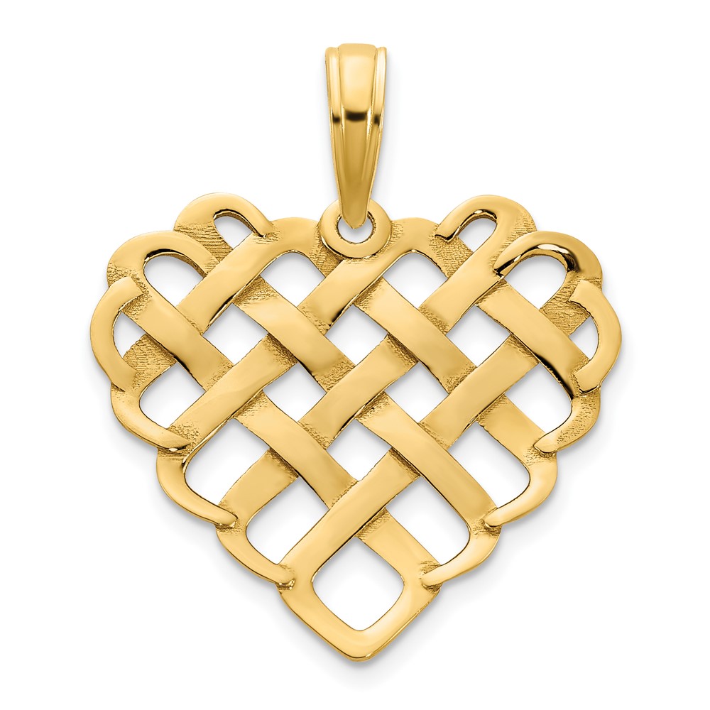 14k Fancy Heart Pendant (D5005)